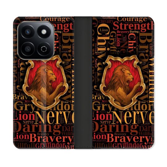 Housse cuir portefeuille Pour Honor 200 Smart 5G Harry Potter Griffondor