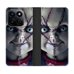 Housse cuir portefeuille Pour Honor 200 Smart 5G Horreur Chucky Cicatrice
