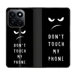 Housse cuir portefeuille Pour Honor 200 Smart 5G Humour Don't Touch