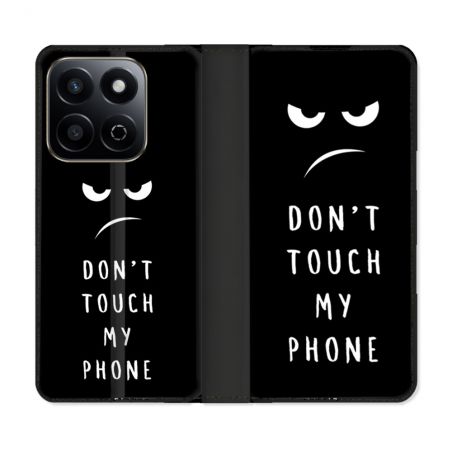 Housse cuir portefeuille Pour Honor 200 Smart 5G Humour Don't Touch