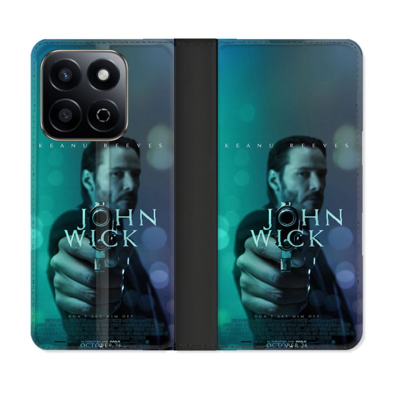 Housse cuir portefeuille Pour Honor 200 Smart 5G John Wick