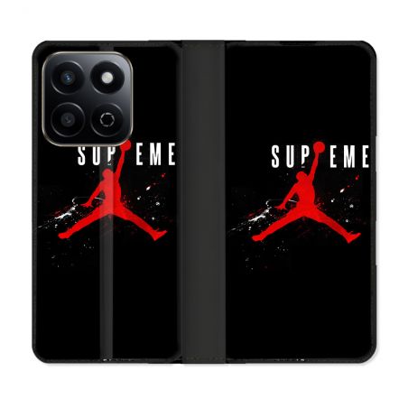 Housse cuir portefeuille Pour Honor 200 Smart 5G Jordan Supreme Noir