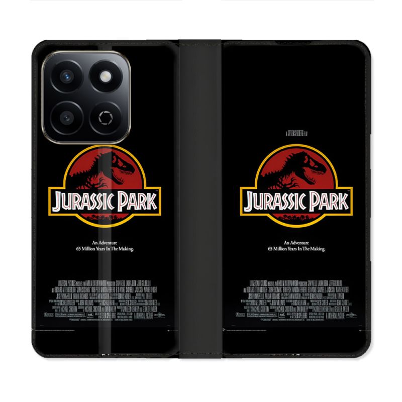 Housse cuir portefeuille Pour Honor 200 Smart 5G Jurassic Park Affiche