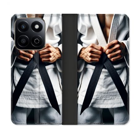 Housse cuir portefeuille Pour Honor 200 Smart 5G Kimono Ceinture