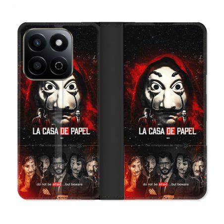 Housse cuir portefeuille Pour Honor 200 Smart 5G La Casa De Papel