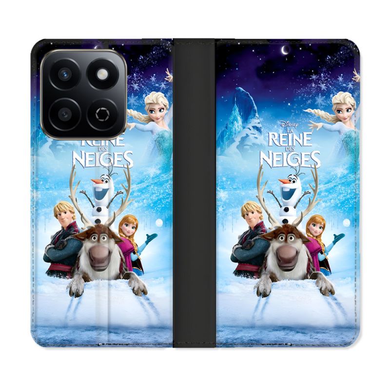 Housse cuir portefeuille Pour Honor 200 Smart 5G La Reine Des Neiges