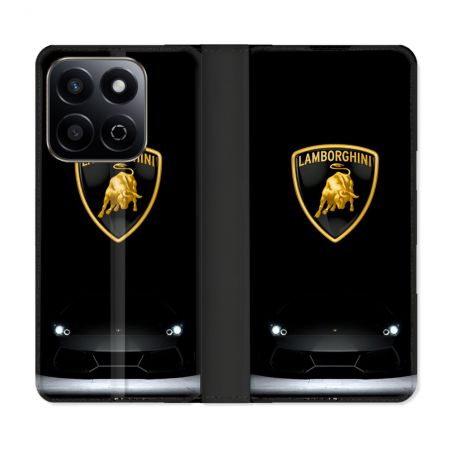 Housse cuir portefeuille Pour Honor 200 Smart 5G Lamborghini Noir
