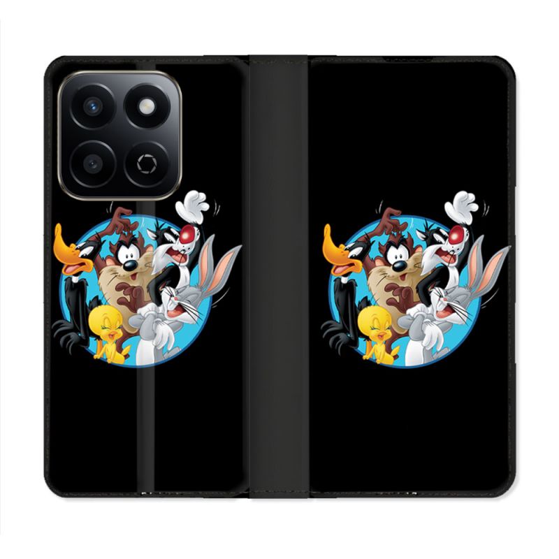 Housse cuir portefeuille Pour Honor 200 Smart 5G Looney Tunes