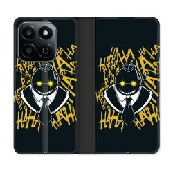 Housse cuir portefeuille Pour Honor 200 Smart 5G Manga Assassination Classroom Kuro Noir