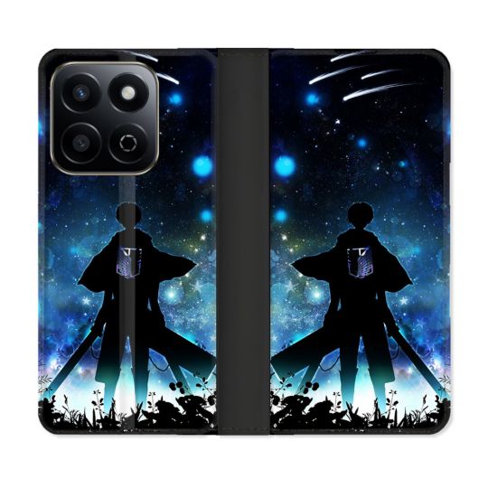 Housse cuir portefeuille Pour Honor 200 Smart 5G Manga Attaque Titans Levi