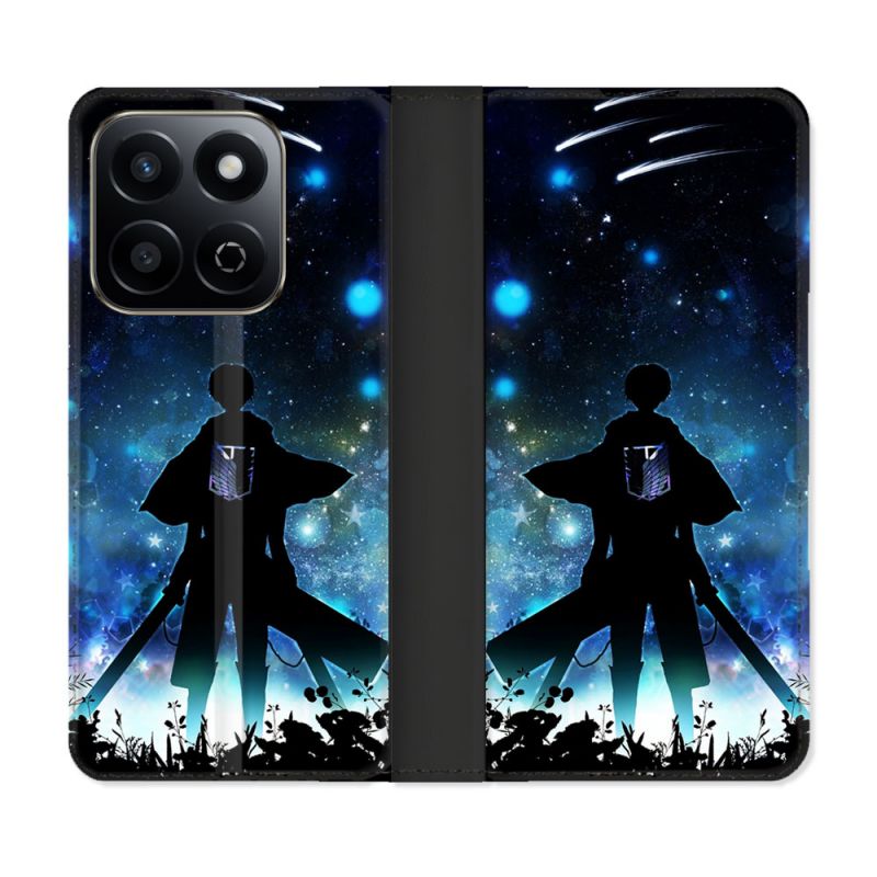 Housse cuir portefeuille Pour Honor 200 Smart 5G Manga Attaque Titans Levi