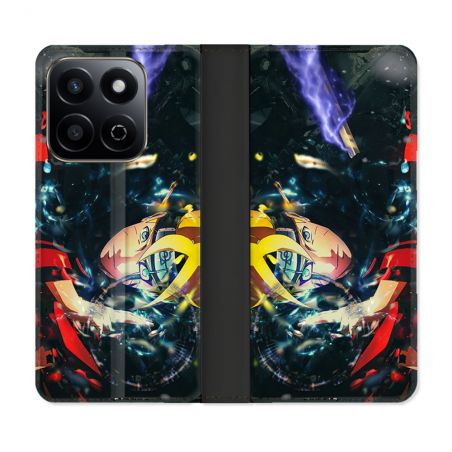 Housse cuir portefeuille Pour Honor 200 Smart 5G Manga Boruto Eclair