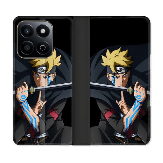 Housse cuir portefeuille Pour Honor 200 Smart 5G Manga Boruto Tatouage
