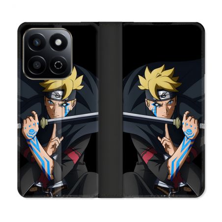 Housse cuir portefeuille Pour Honor 200 Smart 5G Manga Boruto Tatouage