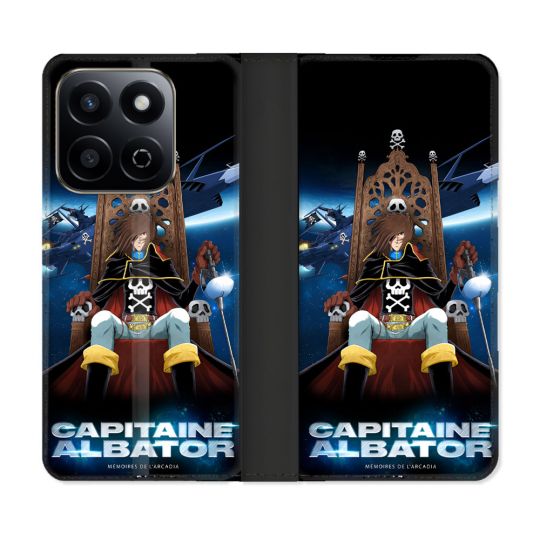 Housse cuir portefeuille Pour Honor 200 Smart 5G Manga Capitaine Albator