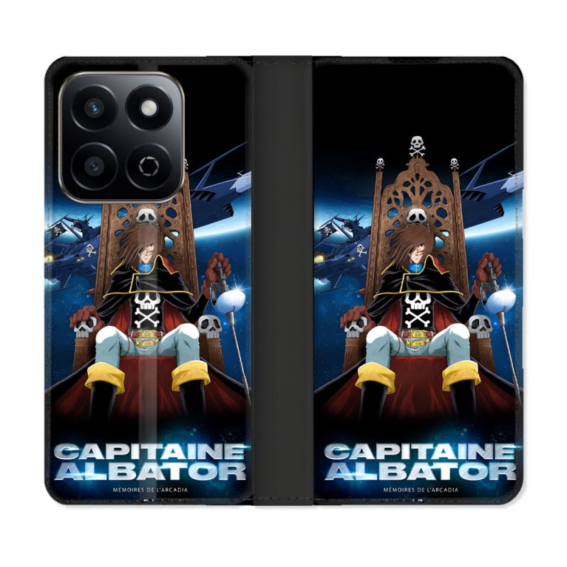 Housse cuir portefeuille Pour Honor 200 Smart 5G Manga Capitaine Albator