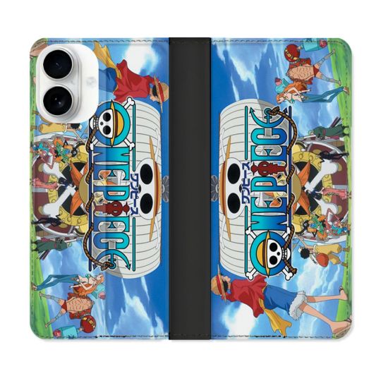 Housse cuir portefeuille Pour Iphone 17 Manga One Piece Sunny