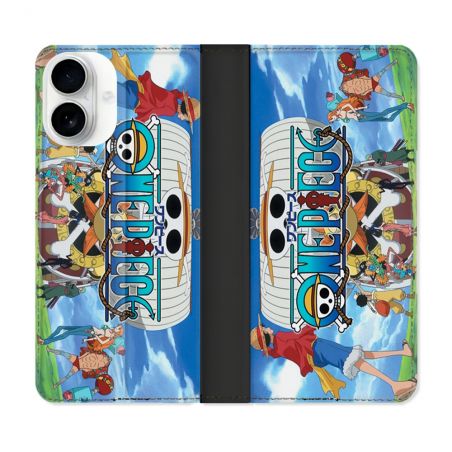 Housse cuir portefeuille Pour Iphone 17 Manga One Piece Sunny