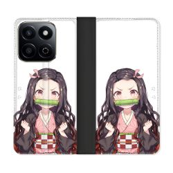 Housse cuir portefeuille Pour Honor 200 Smart 5G Manga Demon Slayer Nezuko