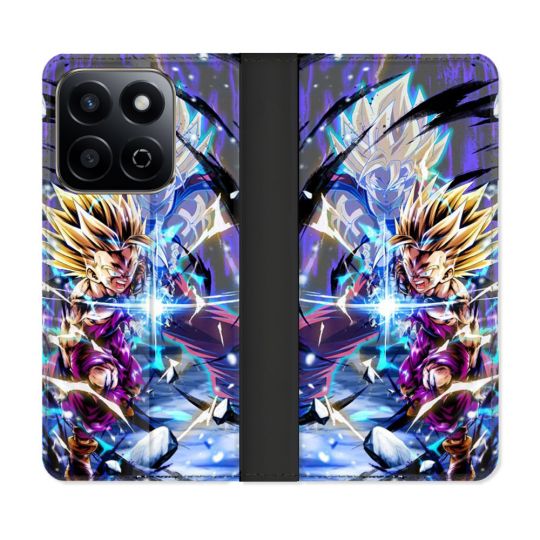Housse cuir portefeuille Pour Honor 200 Smart 5G Manga Dragon Ball Sangohan Duo
