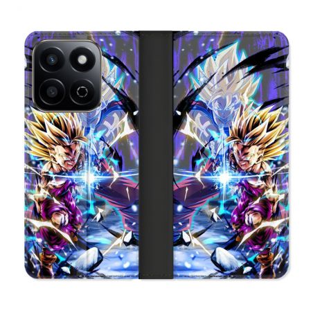 Housse cuir portefeuille Pour Honor 200 Smart 5G Manga Dragon Ball Sangohan Duo