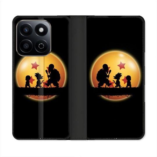 Housse cuir portefeuille Pour Honor 200 Smart 5G Manga Dragon Ball Vintage