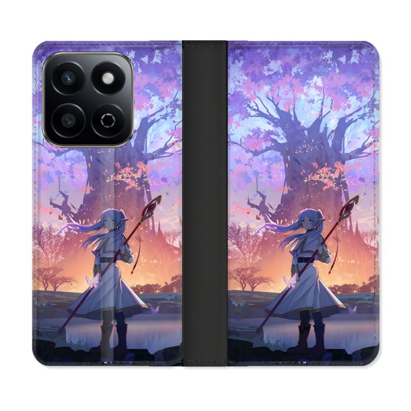 Housse cuir portefeuille Pour Honor 200 Smart 5G Manga Frieren
