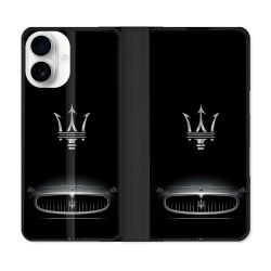 Housse cuir portefeuille Pour Iphone 17 Maserati
