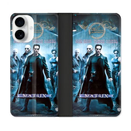 Housse cuir portefeuille Pour Iphone 17 Matrix Affiche