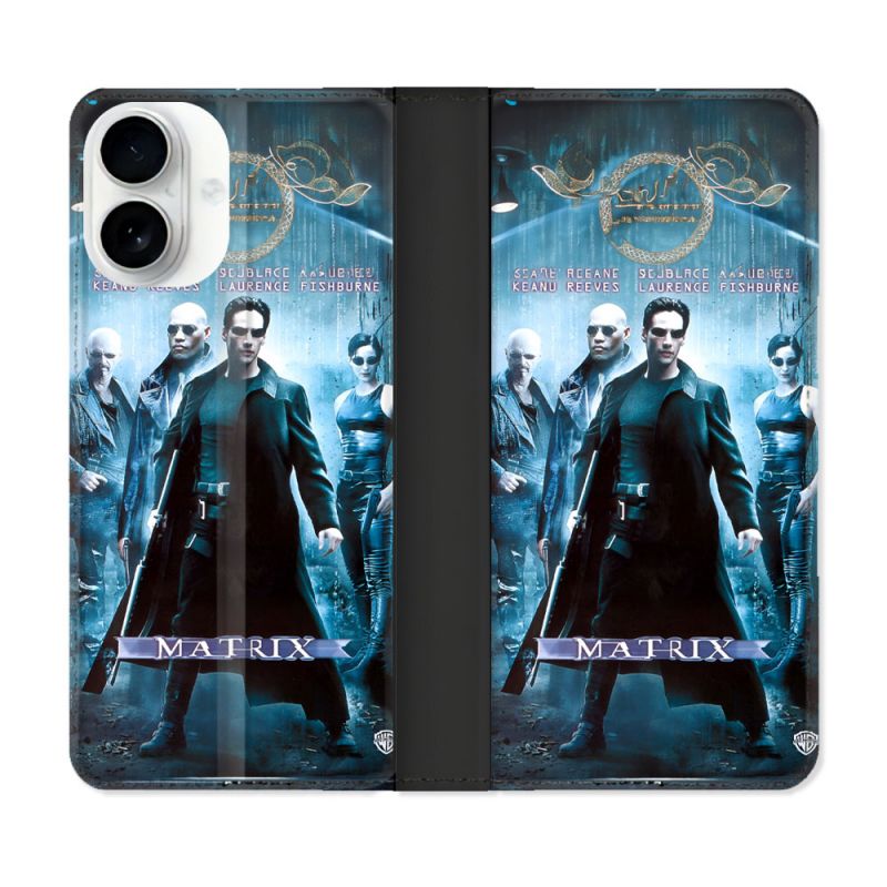 Housse cuir portefeuille Pour Iphone 17 Matrix Affiche