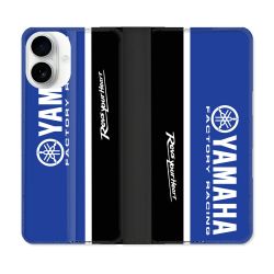 Housse cuir portefeuille Pour Iphone 17 Moto Yamaha