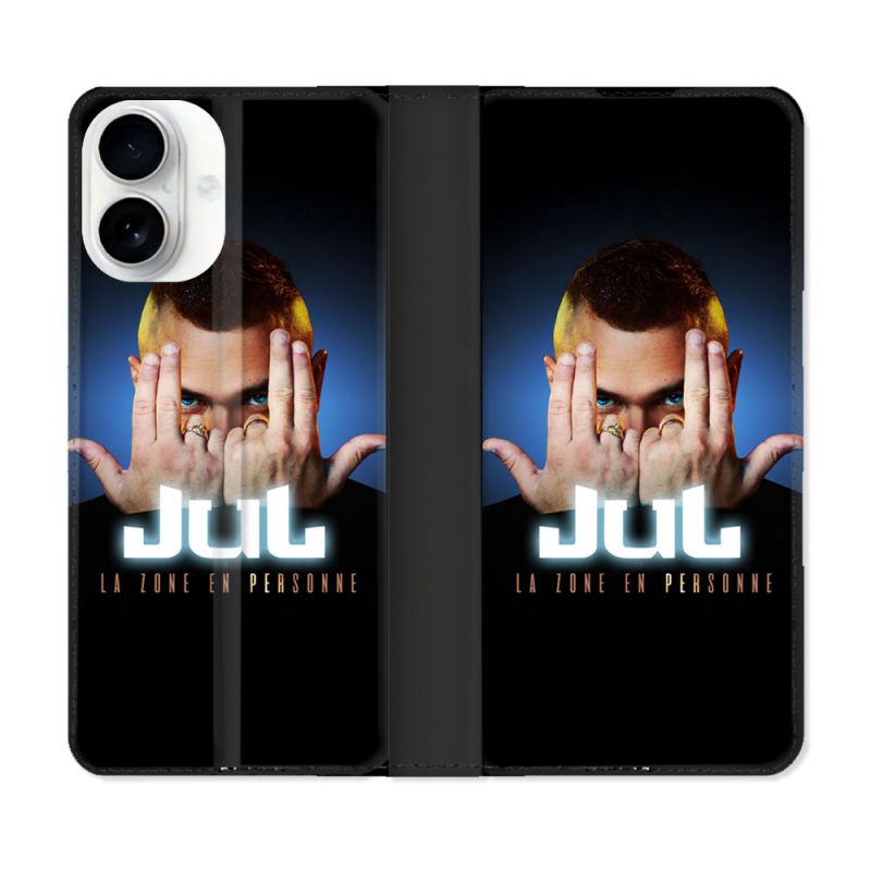 Housse cuir portefeuille Pour Iphone 17 Musique Jul Signe