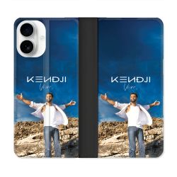 Housse cuir portefeuille Pour Iphone 17 Musique Kendji
