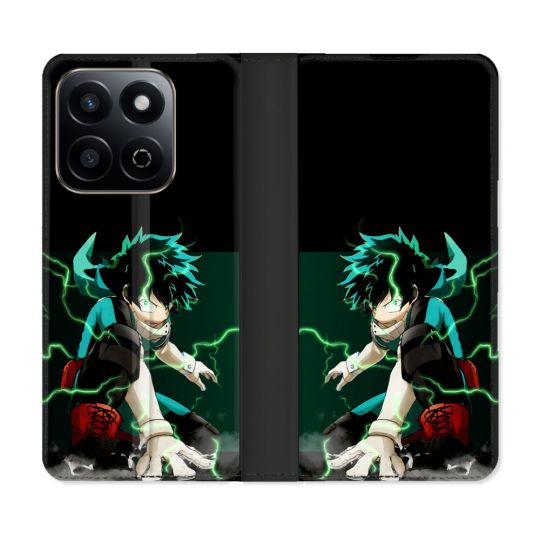 Housse cuir portefeuille Pour Honor 200 Smart 5G Manga My Hero Academia Deku