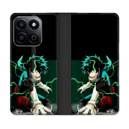 Housse cuir portefeuille Pour Honor 200 Smart 5G Manga My Hero Academia Deku