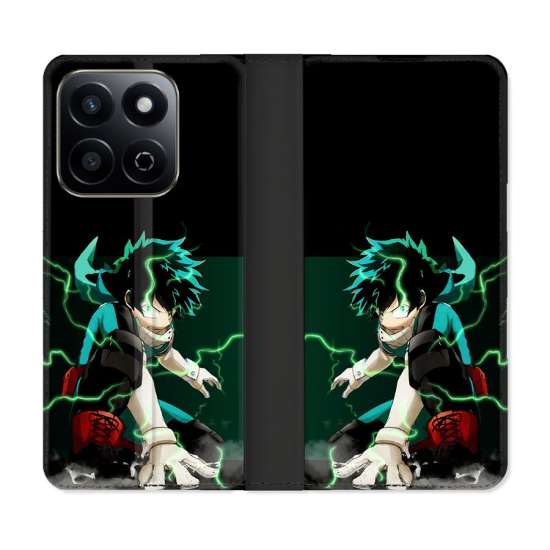 Housse cuir portefeuille Pour Honor 200 Smart 5G Manga My Hero Academia Deku