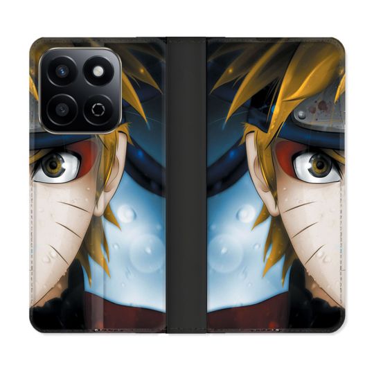 Housse cuir portefeuille Pour Honor 200 Smart 5G Manga Naruto Blanc