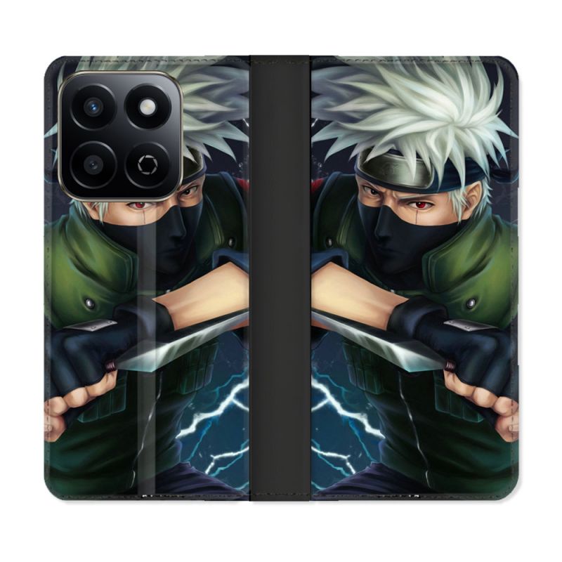 Housse cuir portefeuille Pour Honor 200 Smart 5G Manga Naruto Kakashi