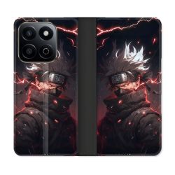 Housse cuir portefeuille Pour Honor 200 Smart 5G Manga Naruto Kakashi Dark
