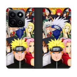 Housse cuir portefeuille Pour Honor 200 Smart 5G Manga Naruto Team