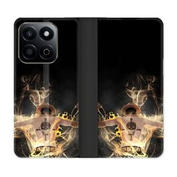 Housse cuir portefeuille Pour Honor 200 Smart 5G Manga One Piece Ace Noir