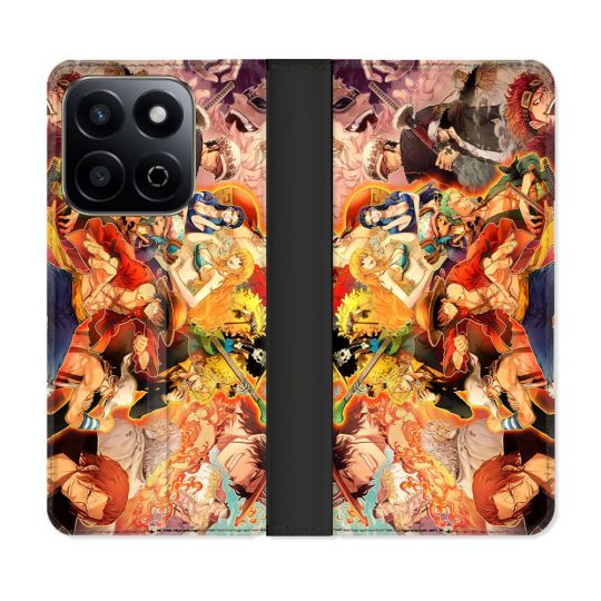 Housse cuir portefeuille Pour Honor 200 Smart 5G Manga One Piece Nakama