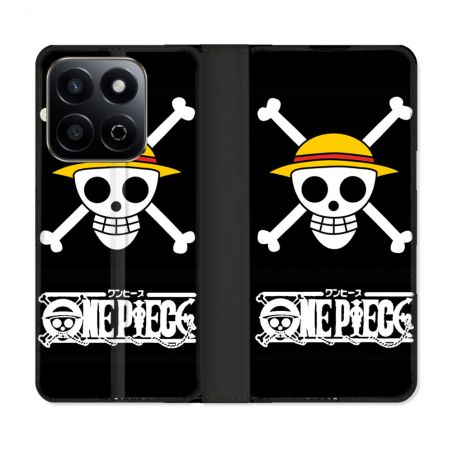 Housse cuir portefeuille Pour Honor 200 Smart 5G Manga One Piece Tete de Mort