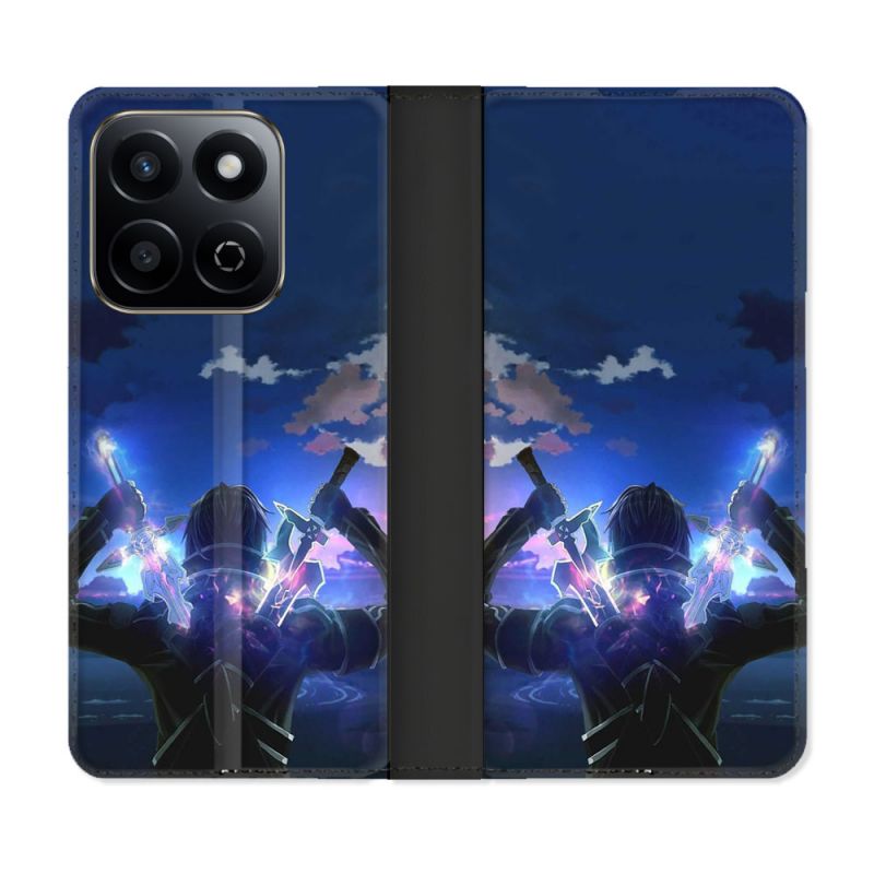 Housse cuir portefeuille Pour Honor 200 Smart 5G Manga SAO sword Art Online Epee