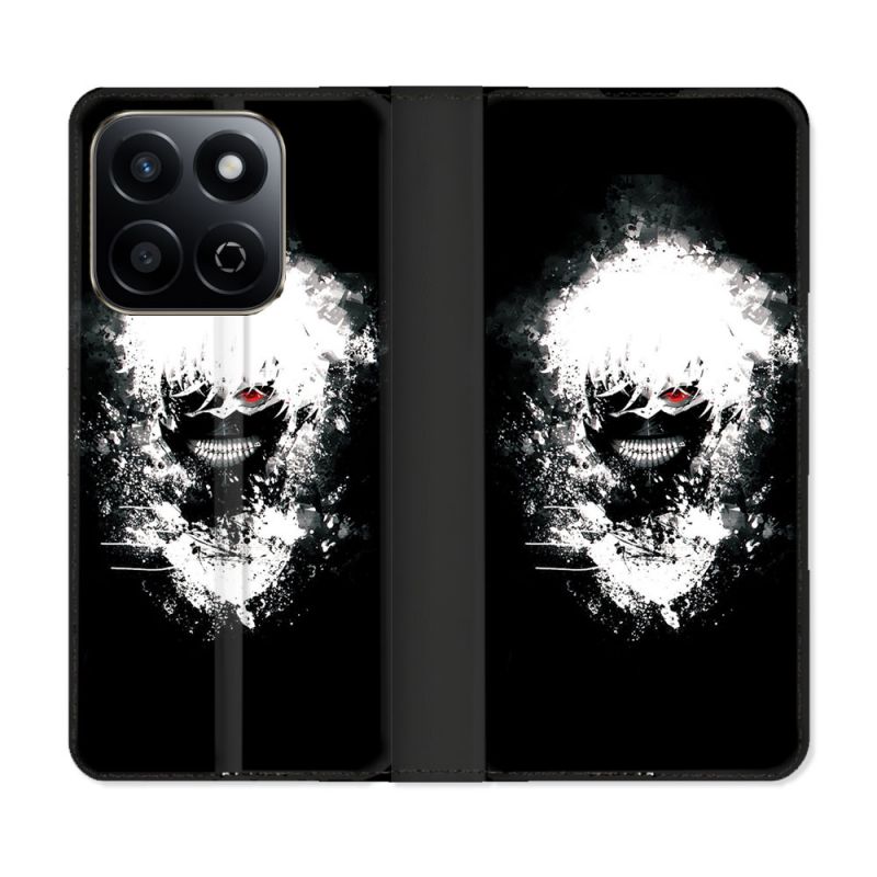 Housse cuir portefeuille Pour Honor 200 Smart 5G Manga Tokyo Ghoul Kaneki Tag