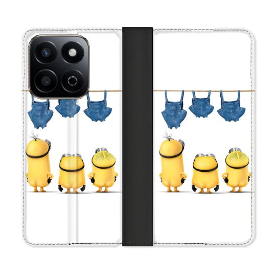 Housse cuir portefeuille Pour Honor 200 Smart 5G Minions Nus