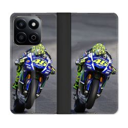 Housse cuir portefeuille Pour Honor 200 Smart 5G Moto Course GP Wheeling 46