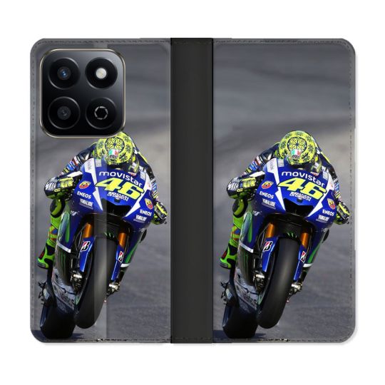 Housse cuir portefeuille Pour Honor 200 Smart 5G Moto Course GP Wheeling 46