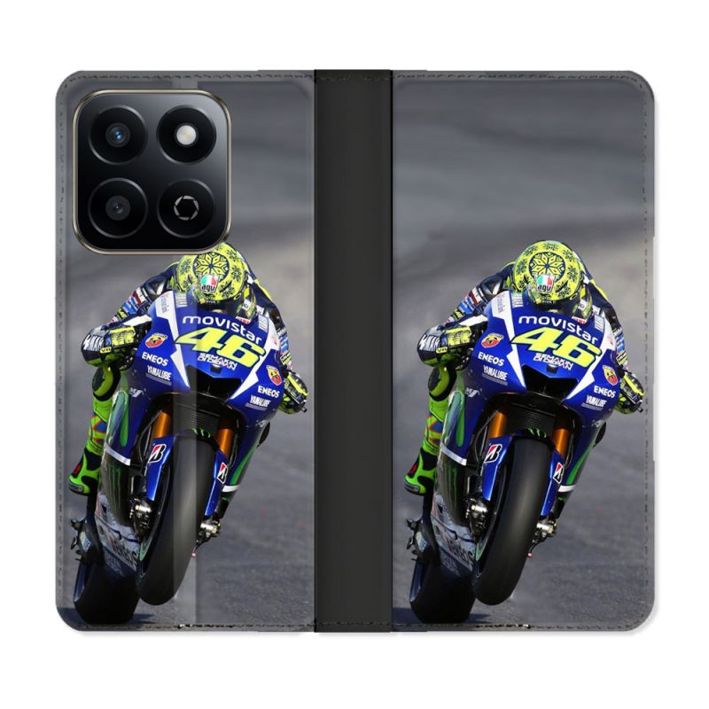 Housse cuir portefeuille Pour Honor 200 Smart 5G Moto Course GP Wheeling 46