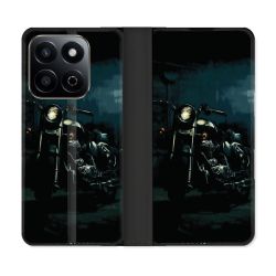 Housse cuir portefeuille Pour Honor 200 Smart 5G Moto Harley Vintage
